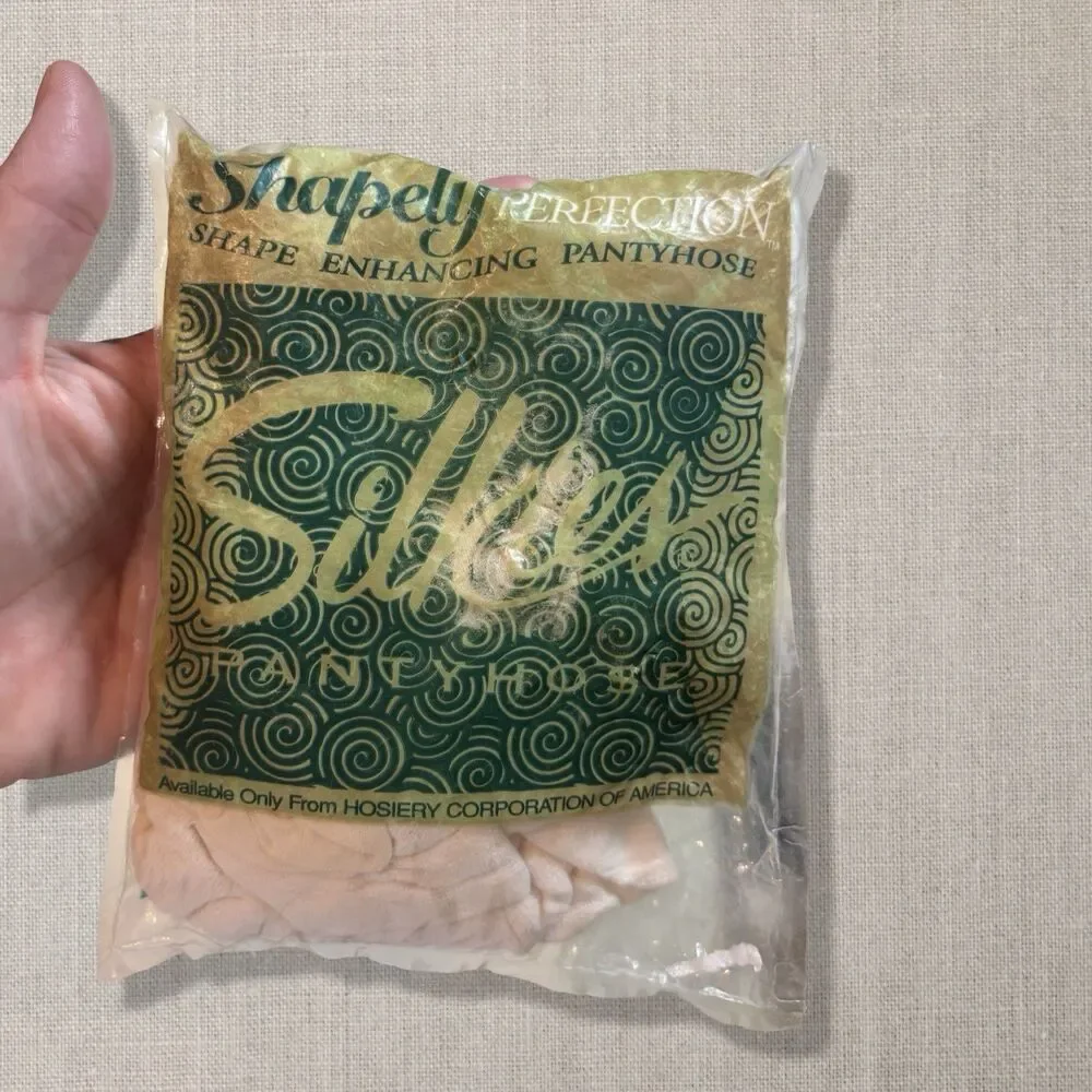 Vintage Silkies Pantyhose Lot of 3 Queen White Control Top Shapely TLC NOS USA
